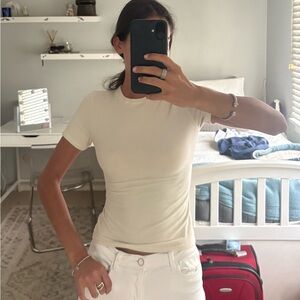 SKIMS Cream Short Sleeve Tee